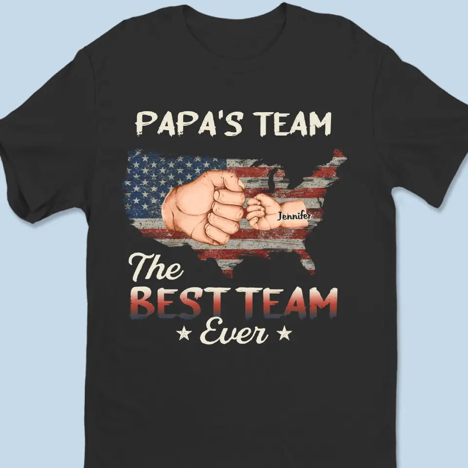 Papa, tu es mon super-héros - T-shirt unisexe personnalisé pour la famille, sweat à capuche, sweat-shirt - 4 juillet, fête des pères, cadeau pour papa, grand-père
