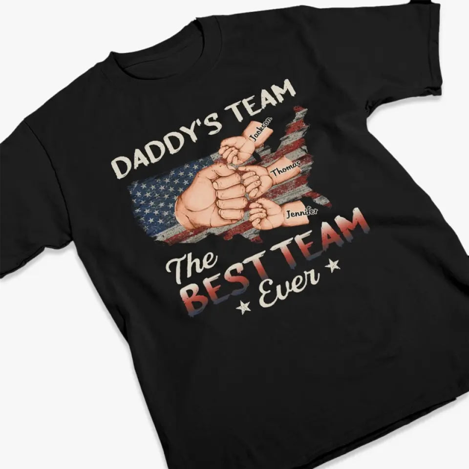 Papa, tu es mon super-héros - T-shirt unisexe personnalisé pour la famille, sweat à capuche, sweat-shirt - 4 juillet, fête des pères, cadeau pour papa, grand-père