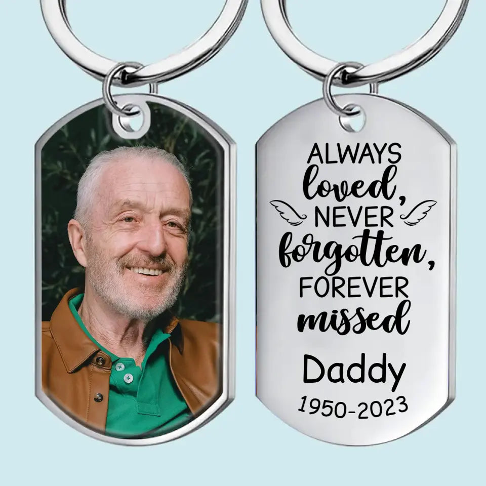 Porte-clés photo personnalisé, souvenir de votre amour éternel, souvenir de votre absence - Nouveauté, cadeau de condoléances pour les membres de la famille AMZ