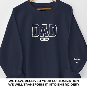 Mon père a eu une profonde influence sur moi - Sweat-shirt brodé personnalisé en famille - Fête des pères, cadeau pour papa, grand-père