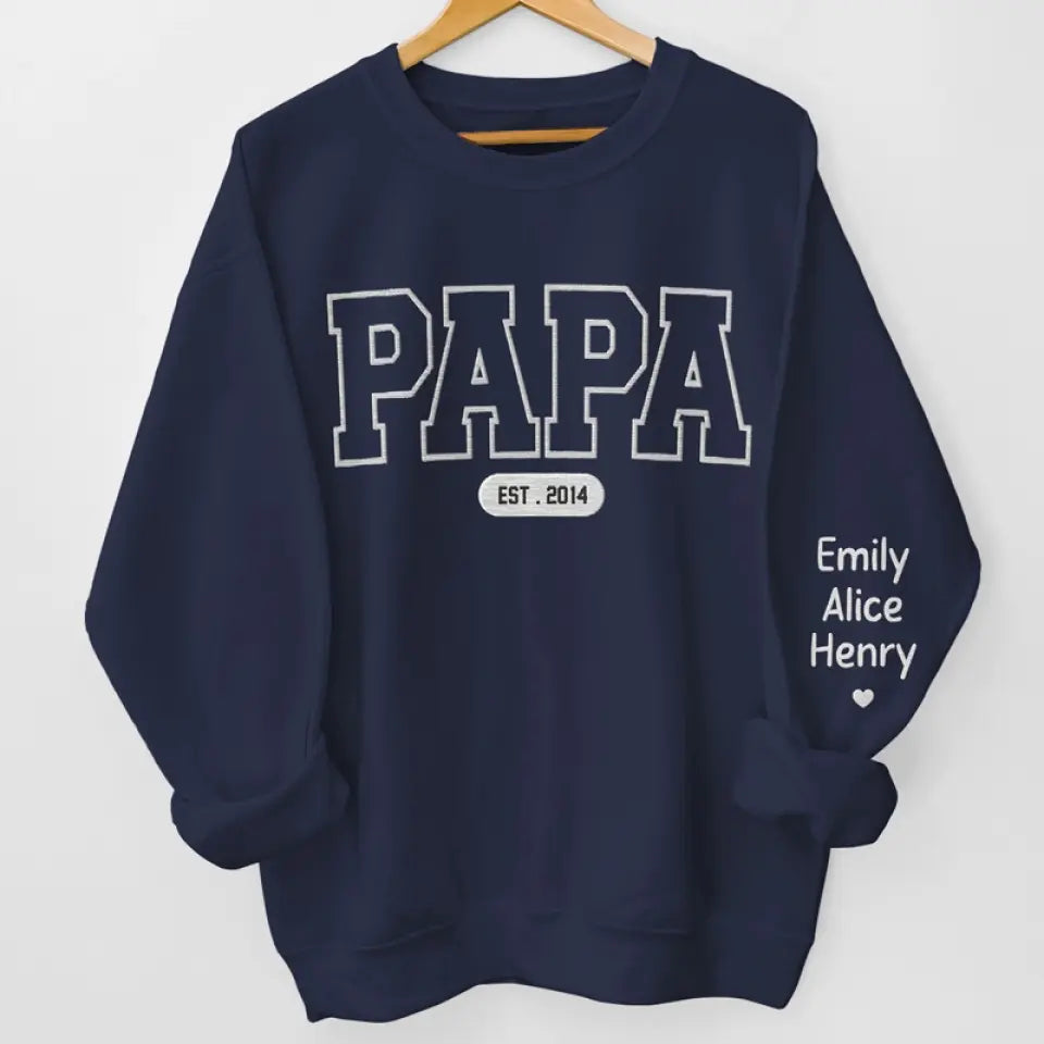 Mon père a eu une profonde influence sur moi - Sweat-shirt brodé personnalisé en famille - Fête des pères, cadeau pour papa, grand-père