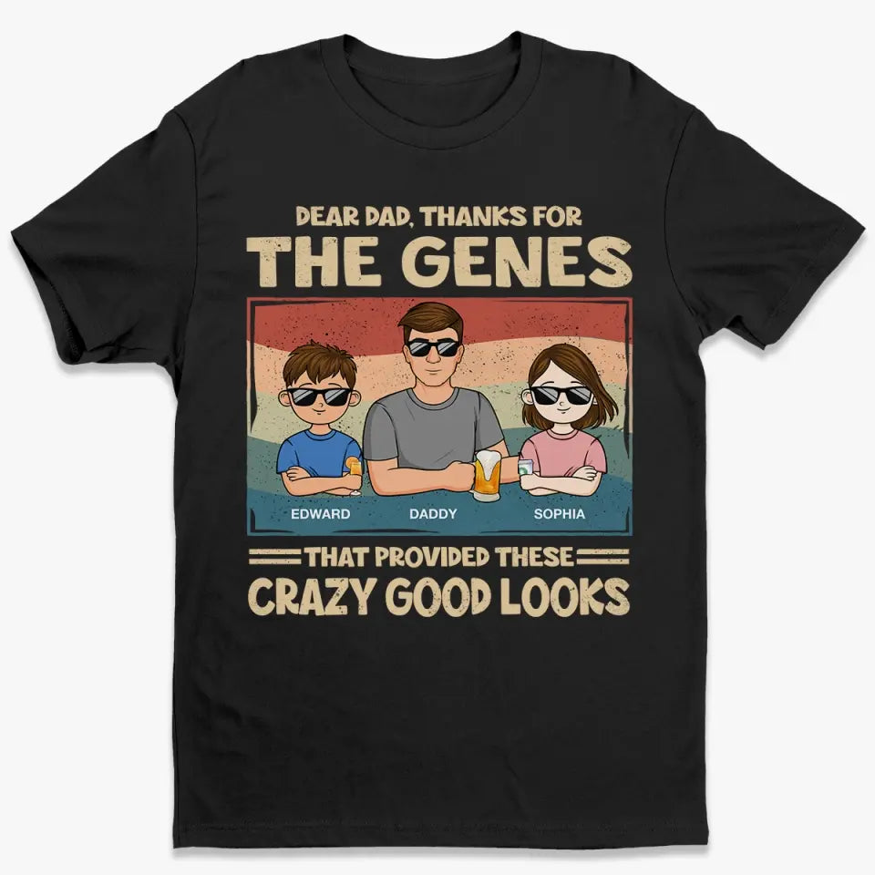 Merci d'avoir partagé votre ADN - T-shirt unisexe personnalisé, sweat à capuche, sweat-shirt - Fête des pères, cadeau pour papa, grand-père