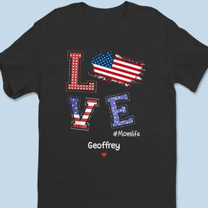 La maison est là où maman est - T-shirt unisexe personnalisé pour la famille, sweat à capuche, sweat-shirt - 4 juillet, cadeau pour maman, grand-mère