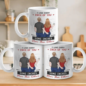 J'aime toujours chaque centimètre de toi - Tasse personnalisée pour couple - Cadeau pour mari et femme, anniversaire