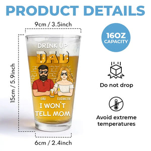 Je veux juste boire de la bière - Verre à bière personnalisé pour la famille - Fête des pères, cadeau pour papa, grand-père