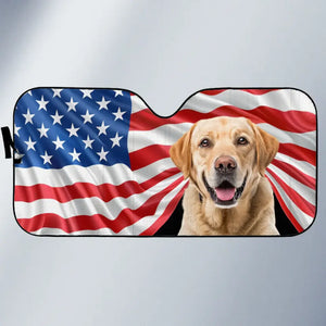 Photo personnalisée « La route du cœur est pavée d'empreintes de pattes » - Pare-soleil de pare-brise de voiture personnalisé pour chien et chat, protection de fenêtre de voiture - Cadeau pour propriétaires d'animaux et amoureux des animaux