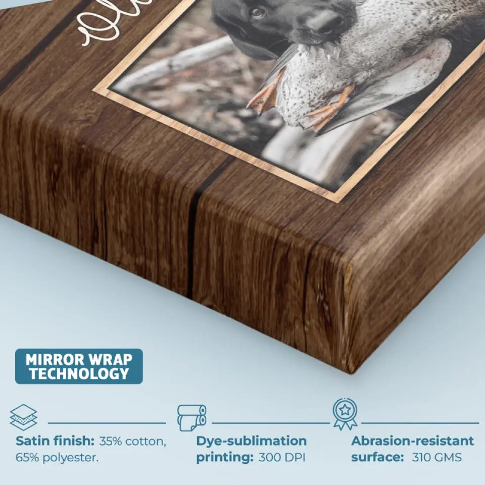 Photo personnalisée « N'oublie jamais que je t'aime » - Toile horizontale personnalisée pour la famille - Cadeau pour la fête des pères
