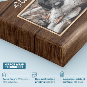 Photo personnalisée « N'oublie jamais que je t'aime » - Toile horizontale personnalisée pour la famille - Cadeau pour la fête des pères