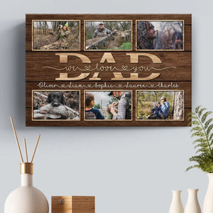 Photo personnalisée « N'oublie jamais que je t'aime » - Toile horizontale personnalisée pour la famille - Cadeau pour la fête des pères