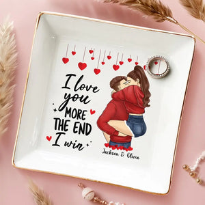 Nos cœurs parlent la même langue - Plat à bijoux personnalisé pour couple - Cadeau pour mari et femme, anniversaire