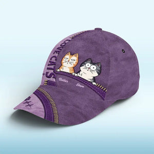 Heureux d'être emporté partout avec vous - Chapeau personnalisé pour chat, casquette classique à imprimé intégral - Cadeau pour propriétaires d'animaux et amoureux des animaux