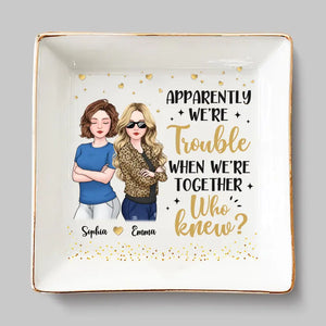 Pour l'amitié, chaque fardeau est léger - Plat à bijoux personnalisé Bestie - Cadeau pour meilleures amies, meilleures amies, sœurs