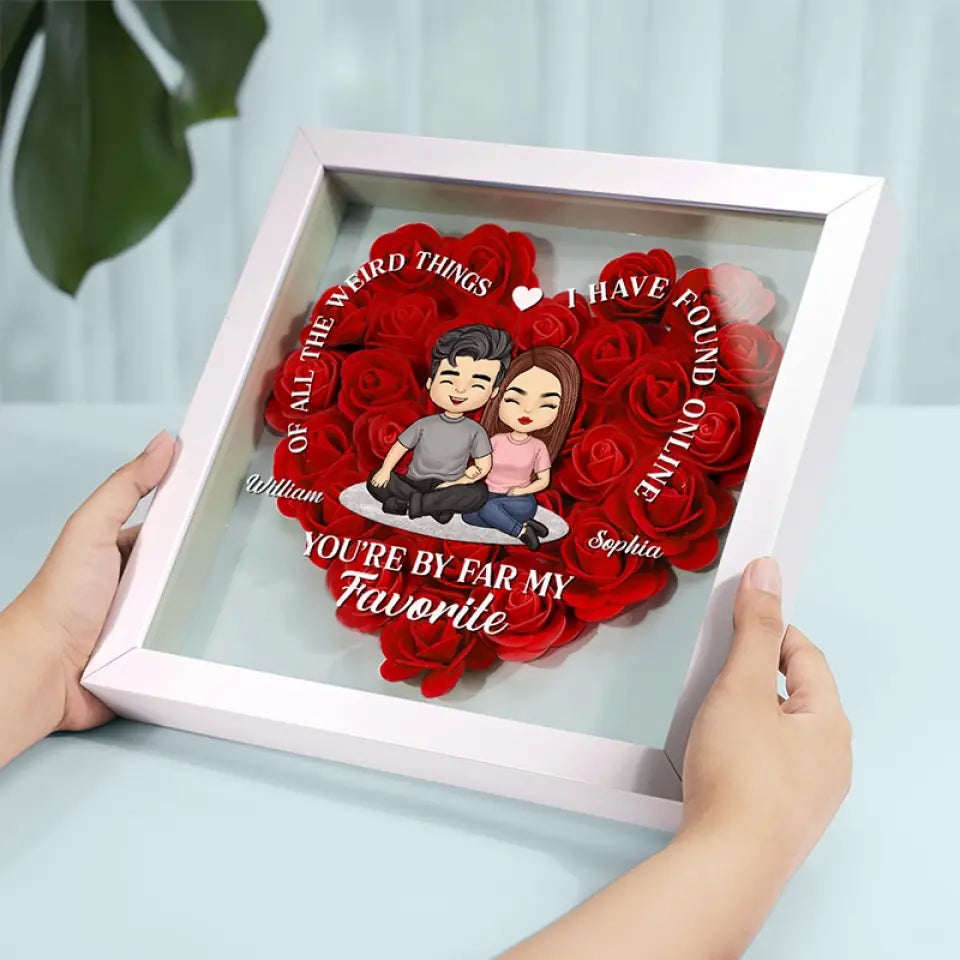 Tu es de loin mon préféré - Boîte à fleurs personnalisée pour couple - Cadeau pour mari et femme, anniversaire