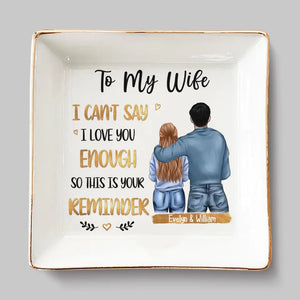 À la découverte des lieux que j'aime avec mon amour - Plat à bijoux personnalisé pour couple - Cadeau pour mari et femme, anniversaire