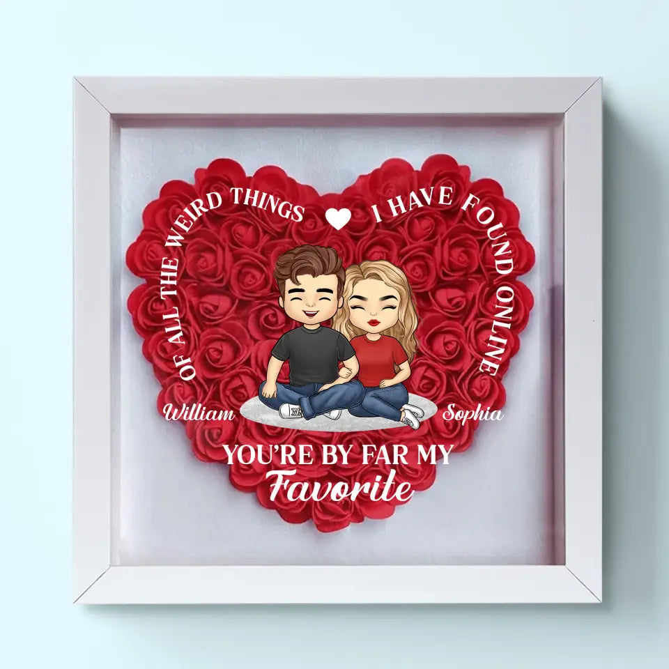 Tu es de loin mon préféré - Boîte à fleurs personnalisée pour couple - Cadeau pour mari et femme, anniversaire