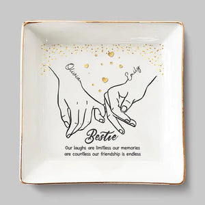 La vie est meilleure avec votre meilleure amie à vos côtés - Porte-bijoux personnalisé pour meilleure amie - Cadeau pour meilleures amies, meilleures amies, sœurs