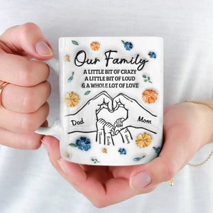 Toujours, pour toujours et quoi qu'il arrive - Mug personnalisé avec effet gonflé en 3D - Cadeau pour les membres de la famille