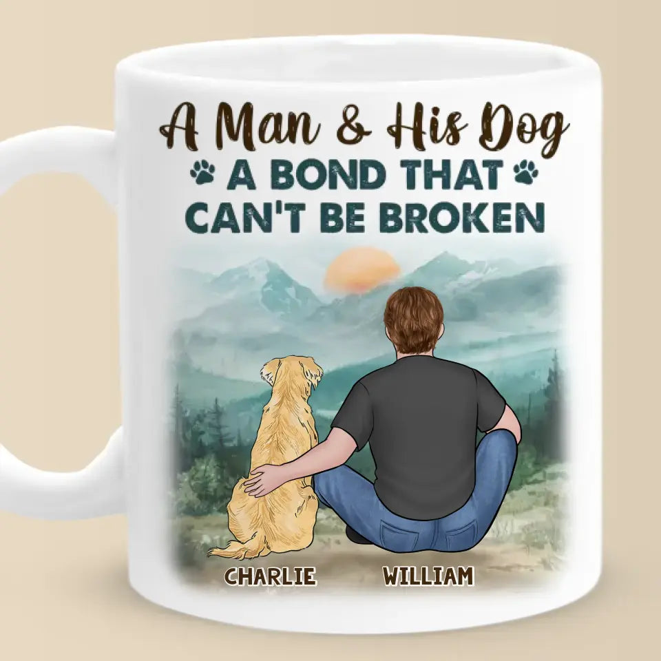 Un lien indéfectible - Mug personnalisé pour chien - Cadeau pour propriétaires et amoureux des animaux
