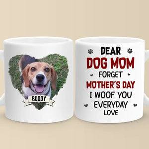 Mug personnalisé avec photo « L'amour d'une mère perdure malgré tout » - Tasse personnalisée pour chien et chat - Fête des Mères, cadeau pour les propriétaires d'animaux et les amoureux des animaux