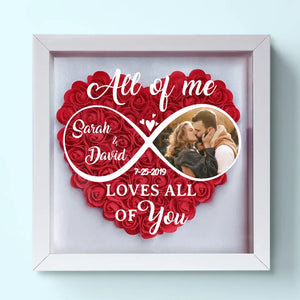 Photo personnalisée : Aimer, c'est brûler, c'est être en feu - Boîte à fleurs personnalisée pour couple - Cadeau pour mari et femme, anniversaire