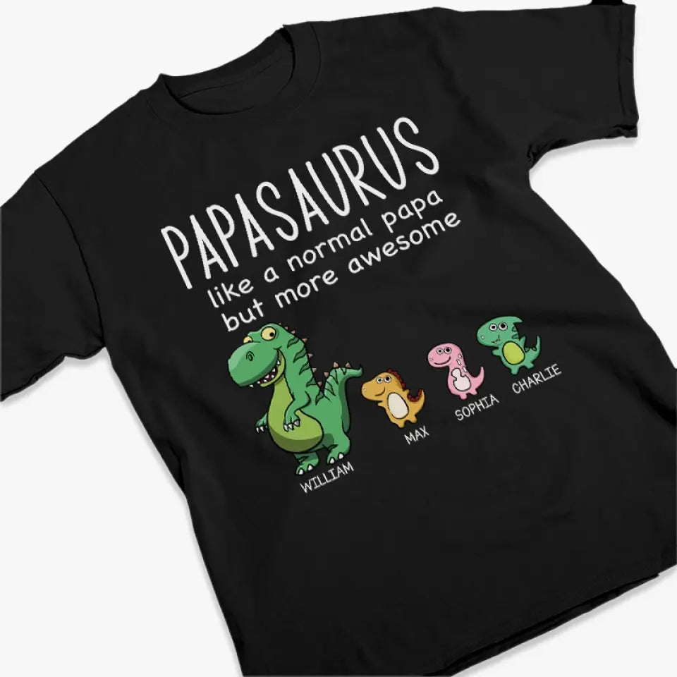 Comme un papa normal, mais en plus génial ! T-shirt unisexe personnalisé pour la famille, sweat à capuche, sweat-shirt - Nouveauté, fête des pères, cadeau pour papa, grand-père AMZ