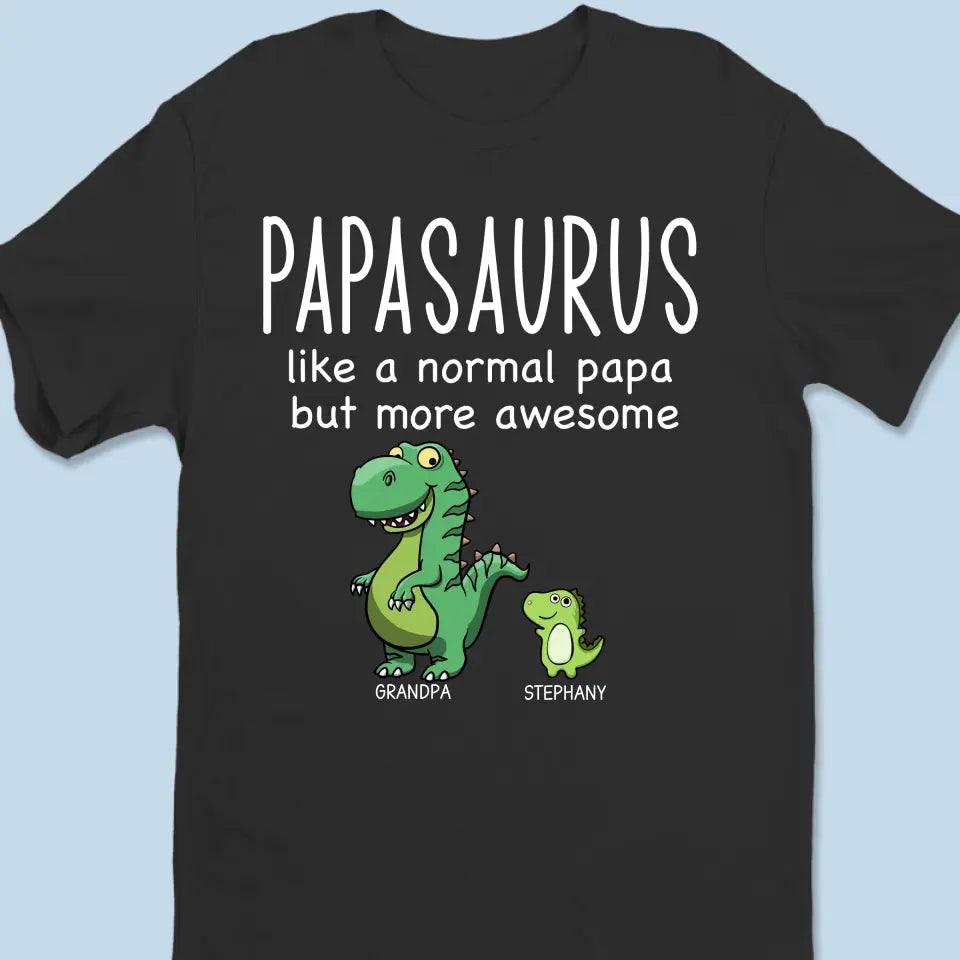 Comme un papa normal, mais en plus génial ! T-shirt unisexe personnalisé pour la famille, sweat à capuche, sweat-shirt - Nouveauté, fête des pères, cadeau pour papa, grand-père AMZ
