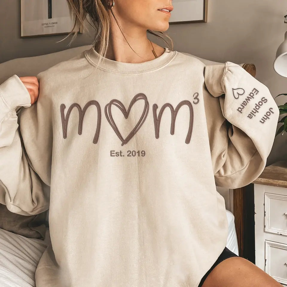 Maman signifie tout - Sweat-shirt brodé personnalisé pour la famille - Fête des Mères, cadeau pour maman, grand-mère