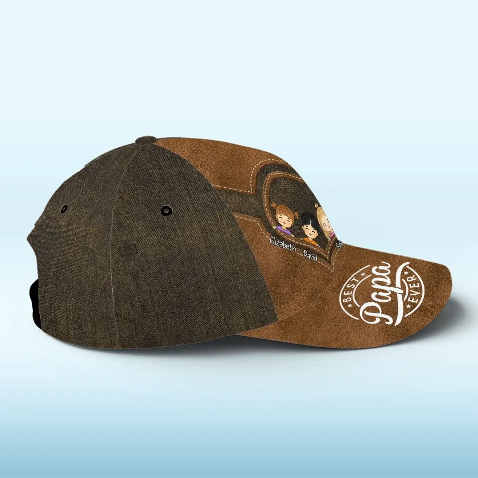 Meilleur père de tous les temps - Casquette personnalisée pour la famille, casquette classique à imprimé intégral - Fête des pères, cadeau pour papa, grand-père