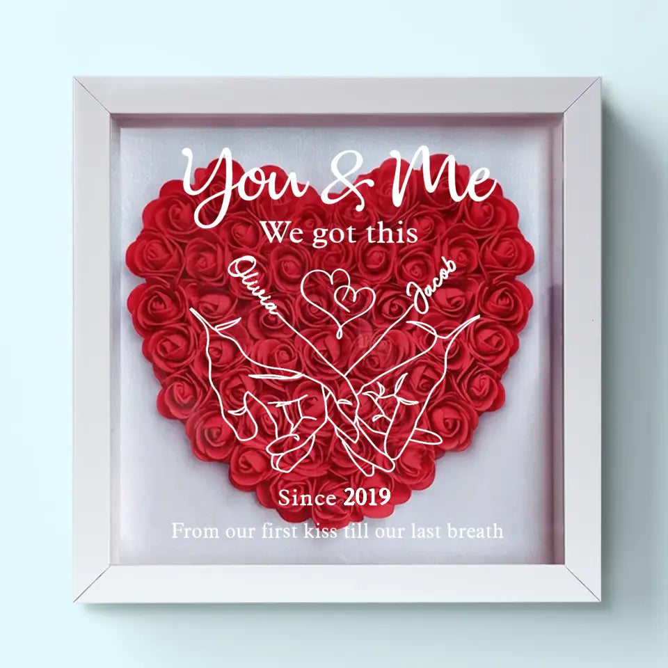 J'ai trouvé celui que mon âme aime - Coffret à fleurs personnalisé pour couple - Cadeau pour mari et femme, anniversaire