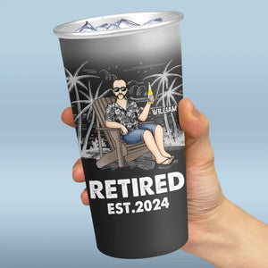 Good Mood With Beer And Retirement - Personalized Custom Aluminum Changing Color Cup - Appreciation, Retirement Gift For Coworkers, Work Friends, Colleagues
