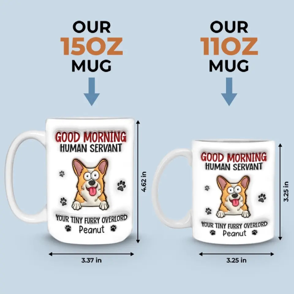 La vie est meilleure avec un ami à quatre pattes ! Mug personnalisé avec effet gonflé en 3D pour chien et chat ! Cadeau pour les propriétaires et les amoureux des animaux.