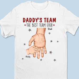 Ensemble, nous formons la meilleure équipe de tous les temps Papa - T-shirt unisexe personnalisé pour la famille, sweat à capuche, sweat-shirt - Fête des pères, cadeau pour papa, grand-père
