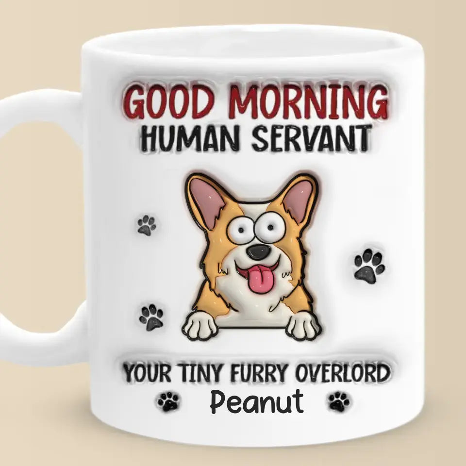 La vie est meilleure avec un ami à quatre pattes ! Mug personnalisé avec effet gonflé en 3D pour chien et chat ! Cadeau pour les propriétaires et les amoureux des animaux.