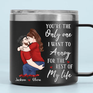 Félicitations pour être devenu mon mari ! Gobelet personnalisé en acier inoxydable de 14 oz avec poignée pour couple ! Cadeau pour mari et femme, anniversaire