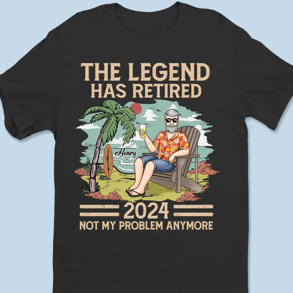 Retraité À bientôt à la plage - T-shirt unisexe personnalisé, sweat à capuche, sweat-shirt - Appréciation, cadeau de retraite pour collègues, amis de travail, collègues