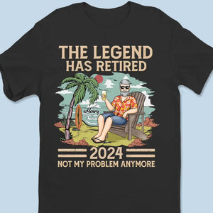Retraité À bientôt à la plage - T-shirt unisexe personnalisé, sweat à capuche, sweat-shirt - Appréciation, cadeau de retraite pour collègues, amis de travail, collègues