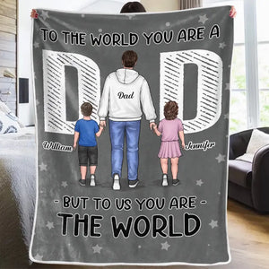 Pour nous, vous êtes le monde - Couverture familiale personnalisée - Fête des pères, cadeau pour papa