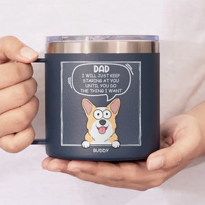 Les amis à fourrure sont les meilleurs amis du monde ! Gobelet personnalisé en acier inoxydable de 396 ml avec poignée pour chien et chat ! Cadeau idéal pour les propriétaires et les amoureux des animaux.