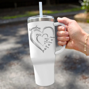 Merci pour tout ce que vous faites - Gobelet personnalisé en acier inoxydable de 40 oz avec poignée - Cadeau pour maman, grand-mère