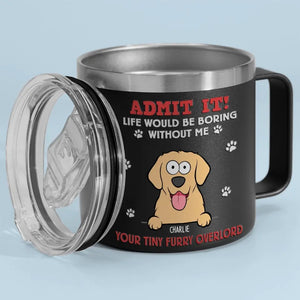 L'amour d'un animal est une bénédiction - Gobelet personnalisé en acier inoxydable de 14 oz avec poignée pour chien et chat - Cadeau pour propriétaires et amoureux des animaux