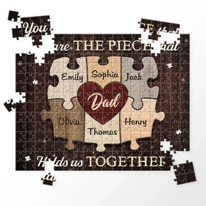 Tu es le cœur de notre famille - Puzzle personnalisé pour la famille - Fête des pères, cadeau pour papa, grand-père