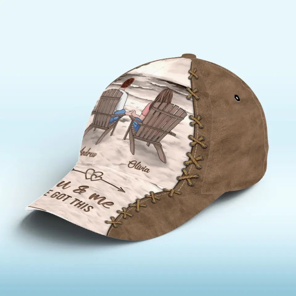 Toi et moi, nous sommes ensemble - Chapeau personnalisé pour couple, casquette classique à imprimé intégral - Cadeau pour mari et femme, anniversaire