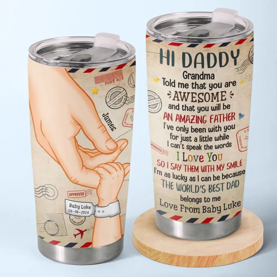 Tu es un père incroyable - Gobelet personnalisé pour la famille - Cadeau pour la fête des pères, la fête prénatale, le premier papa