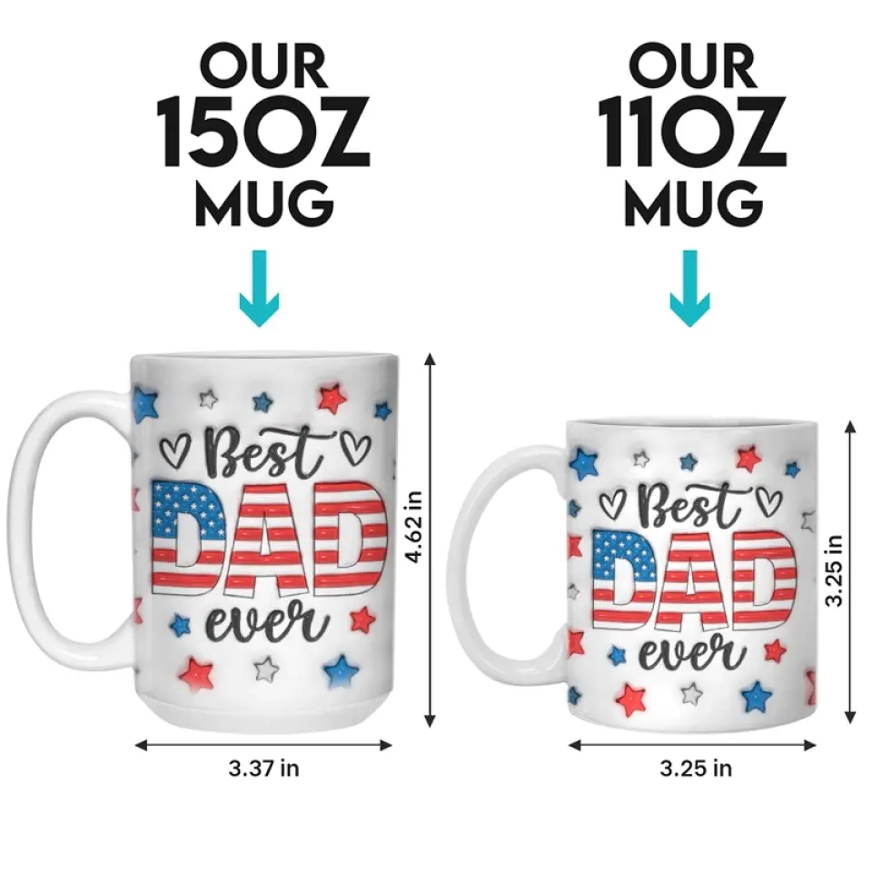 Tu dois mériter l'amour de ton père - Mug personnalisé en 3D avec effet gonflé - Cadeau pour la fête des pères