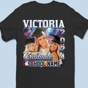 Photo personnalisée : il est temps de commencer un nouveau rêve ! T-shirt, sweat à capuche et sweat-shirt unisexe personnalisé pour la famille ; cadeau de fin d'études pour les membres de la famille, les frères et sœurs.