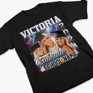 Photo personnalisée : il est temps de commencer un nouveau rêve ! T-shirt, sweat à capuche et sweat-shirt unisexe personnalisé pour la famille ; cadeau de fin d'études pour les membres de la famille, les frères et sœurs.