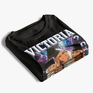 Photo personnalisée : il est temps de commencer un nouveau rêve ! T-shirt, sweat à capuche et sweat-shirt unisexe personnalisé pour la famille ; cadeau de fin d'études pour les membres de la famille, les frères et sœurs.