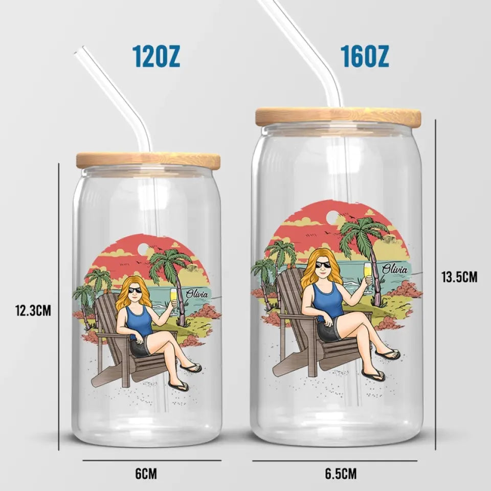 La vie commence à la retraite - Tasse en verre personnalisée, tasse à café glacé - Appréciation, cadeau de retraite pour collègues, amis de travail, collègues