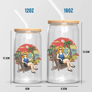La vie commence à la retraite - Tasse en verre personnalisée, tasse à café glacé - Appréciation, cadeau de retraite pour collègues, amis de travail, collègues