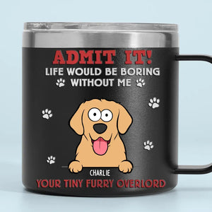 L'amour d'un animal est une bénédiction - Gobelet personnalisé en acier inoxydable de 14 oz avec poignée pour chien et chat - Cadeau pour propriétaires et amoureux des animaux